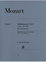 W.A. Mozart: Violin Concerto no. 5 A major K. 219 (noty na housle, klavír)