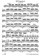 Niccolo Paganini: 24 Capricci op. 1 (noty na housle)