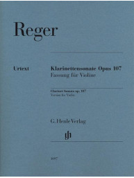 Max Reger: Clarinet Sonata, Op. 107 (noty na housle, klavír)