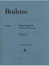 Johannes Brahms: Waltzes Op.39 - Simplified (noty na klavír)