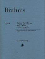 Johannes Brahms: Sonata For Piano And Violin In G Major Op.78 (noty na housle, klavír)
