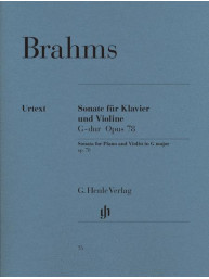 Johannes Brahms: Sonata For Piano And Violin In G Major Op.78 (noty na housle, klavír)