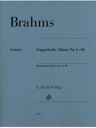 Johannes Brahms: Hungarian Dances Nos. 1-10 (noty na klavír)