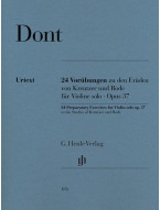 Jakob Dont: 24 Preparatory Exercises to the Studies of Kreutzer and Rode, Op. 37 (noty na housle)