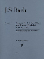 J.S. Bach: Sonatas for Violin and Piano / Harpsichord Nos. 4-6 BWV 1017-1019 (noty na housle, klavír)