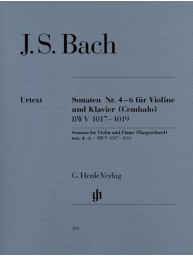 J.S. Bach: Sonatas for Violin and Piano / Harpsichord Nos. 4-6 BWV 1017-1019 (noty na housle, klavír)