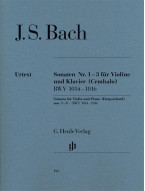 J.S. Bach: Sonatas for Violin and Piano / Harpsichord Nos. 1-3 BWV 1014-1016 (noty na housle, klavír)