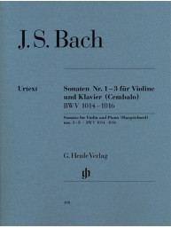 J.S. Bach: Sonatas for Violin and Piano / Harpsichord Nos. 1-3 BWV 1014-1016 (noty na housle, klavír)