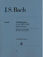 J.S. Bach: Concerto For Violin And Orchestra In E BWV 1042 (noty na housle, klavír)