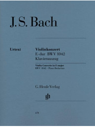 J.S. Bach: Concerto For Violin And Orchestra In E BWV 1042 (noty na housle, klavír)