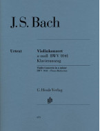 J.S. Bach: Concerto for Violin and Orchestra in A minor BWV 1041 (noty na housle, klavír)