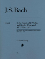 J.S. Bach: 6 Sonatas for Violin and Piano (Harpsichord) BWV 1014 - 1019 (noty na housle, klavír)