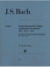 J.S. Bach: 6 Sonatas for Violin and Piano (Harpsichord) BWV 1014 - 1019 (noty na housle, klavír)