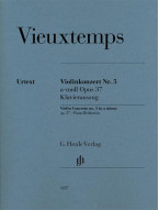 Henri Vieuxtemps: Violin Concerto no. 5 a minor op. 37 (noty na housle, klavír)