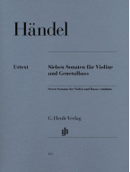 Georg Friedrich Händel: 7 Sonatas For Violin And Basso Continuo (noty na housle, klavír)