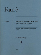 Gabriel Fauré: Violin Sonata No.2 E Minor Op.108 (noty na housle, klavír)