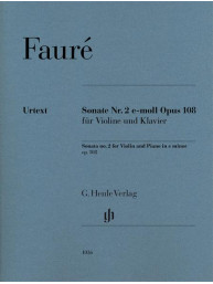 Gabriel Fauré: Violin Sonata No.2 E Minor Op.108 (noty na housle, klavír)