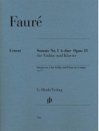 Gabriel Fauré: Sonata No.1 For Violin And Piano In A Major (noty na housle, klavír)