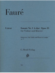 Gabriel Fauré: Sonata No.1 For Violin And Piano In A Major (noty na housle, klavír)