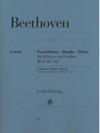 Beethoven: Variations, Rondo, Dances for Piano and Violin (noty na housle, klavír)