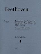 Beethoven: Romances for Violin and Orchestra Op. 40 & 50 in G and F Major (noty na housle, klavír)