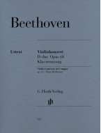 Beethoven: Concerto D major for Violin and Orchestra Op. 61 (noty na housle, klavír)
