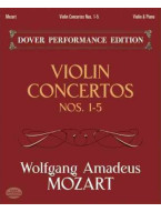W.A. Mozart: Violin Concertos Nos.1-5 (noty na housle, klavír)