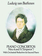Beethoven: Piano Concertos Nos. 4 And 5 (noty na čtyřruční klavír)