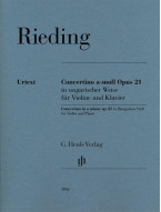 Oskar Rieding: Concertino in A Minor op. 21 in Hungarian Style (noty na housle, klavír)
