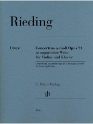 Oskar Rieding: Concertino in A Minor op. 21 in Hungarian Style (noty na housle, klavír)