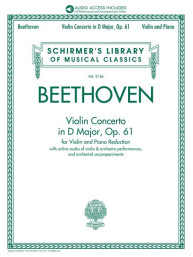 Beethoven: Violin Concerto in D Major, Op. 61 (noty na housle, klavír) (+audio)