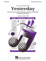 Beatles: Yesterday - SATB a Cappella (noty na sborový zpěv) - SADA 5 ks