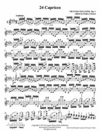 Niccolo Paganini: 24 Caprices for Violin Solo - Jascha Heifetz Version (noty na housle)