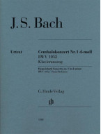 Johann Sebastian Bach: Harpsichord Concerto no. 1 in d minor BWV 1052 (noty na čtyřruční klavír)