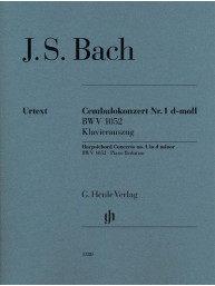 Johann Sebastian Bach: Harpsichord Concerto no. 1 in d minor BWV 1052 (noty na čtyřruční klavír)