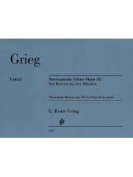 Edvard Grieg: Norwegian Dances op. 35 (noty na čtyřruční klavír)