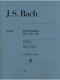 Johann Sebastian Bach: Six Partitas BWV 825-830 Without Fingering (noty na klavír)