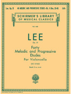 Sebastian Lee: 40 Melodic and Progressive Etudes, Op. 31, Book 2 (noty na violoncello)