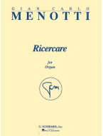 Gian Carlo Menotti: Ricercare (noty na varhany)