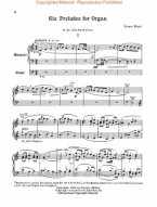 Ernest Bloch: Six Preludes For Organ (noty na varhany)