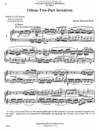 Johann Sebastian Bach: 15 Two-Part Inventions (noty na klavír)