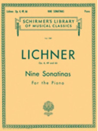 Heinrich Lichner: 9 Sonatinas, Op. 4, 49, 66 (noty na klavír)