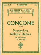 Giuseppe Concone: 25 Melodic Studies, Op. 24 (noty na klavír)