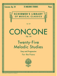 Giuseppe Concone: 25 Melodic Studies, Op. 24 (noty na klavír)