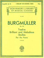 Friedrich Burgmüller: 12 Brilliant and Melodious Studies, Op. 105 (noty na klavír)