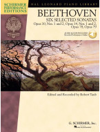 Ludwig van Beethoven: 6 Selected Sonatas (noty na klavír) (+audio)