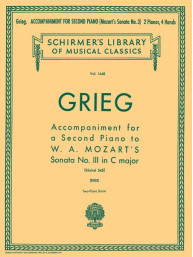 Edvard Grieg: Accompaniment for a 2nd Piano to Mozart Sonata K545 (noty na čtyřruční klavír)
