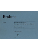 Johannes Brahms: Symphonies No. 3 & 4 (noty na čtyřruční klavír)