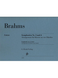 Johannes Brahms: Symphonies No. 3 & 4 (noty na čtyřruční klavír)