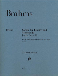 Johannes Brahms: Sonata In F Major Op. 99 (noty na violoncello, klavír)